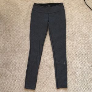 MPG Heathered Gray and Black Leggings